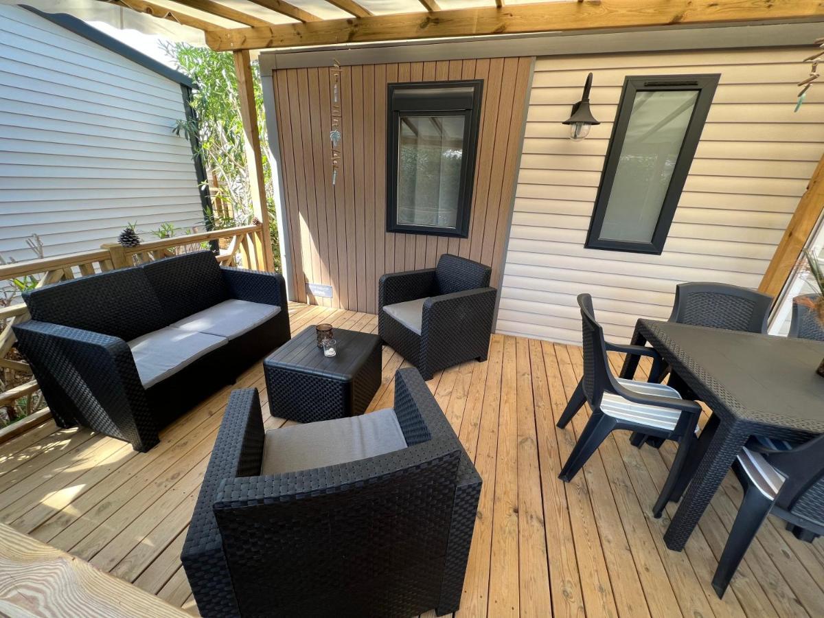 Camping Del Mar 10, Mobil Home Petit Paradis, 6 Personnes, Bord De Mer, Camping Del Mar Village アルジェレス・シュル・メール エクステリア 写真
